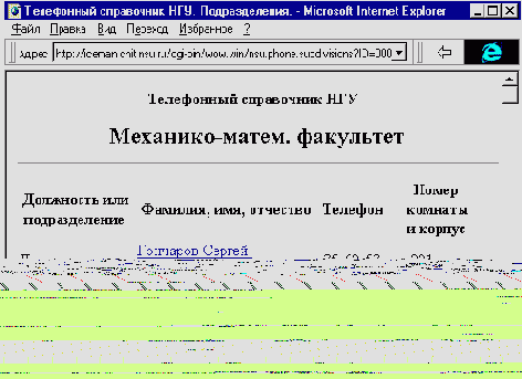 Опыт построения WWW - интерфейса к БД
